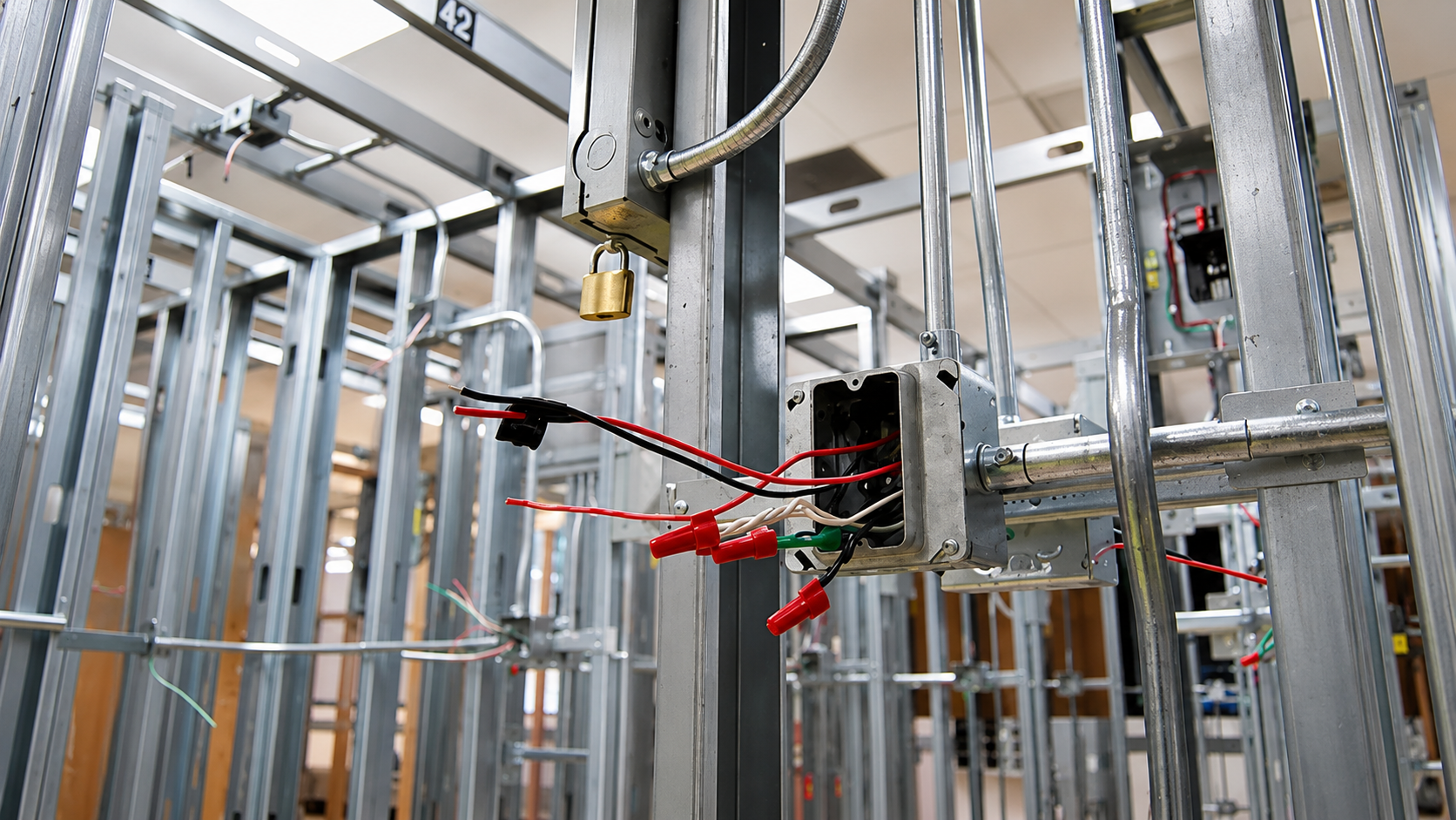 Commercial and industrial electrical rough-in: conduit, junction boxes and metal framing