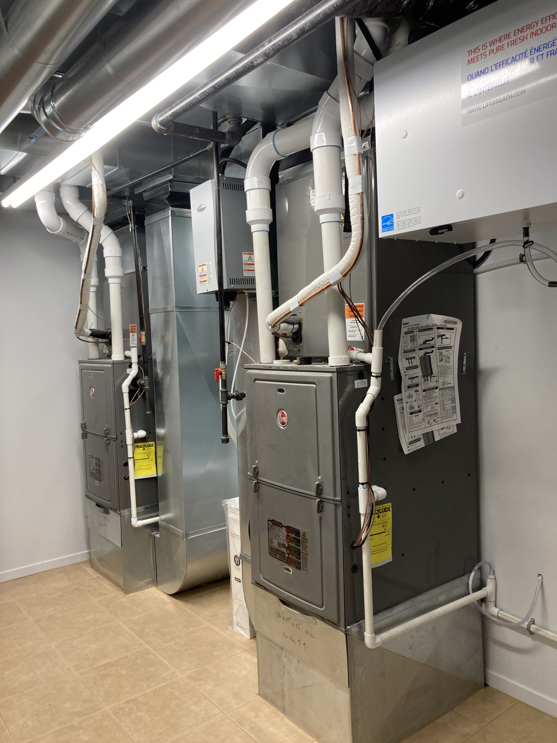 HVAC furnaces and plumbing